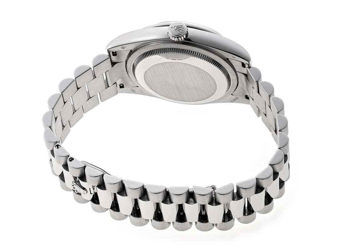 ロレックス - オイスター パーペチュアル デイデイト | ROLEX | 118206A | PT アイスブルー文字盤 自動巻き ブレスレット | 中古