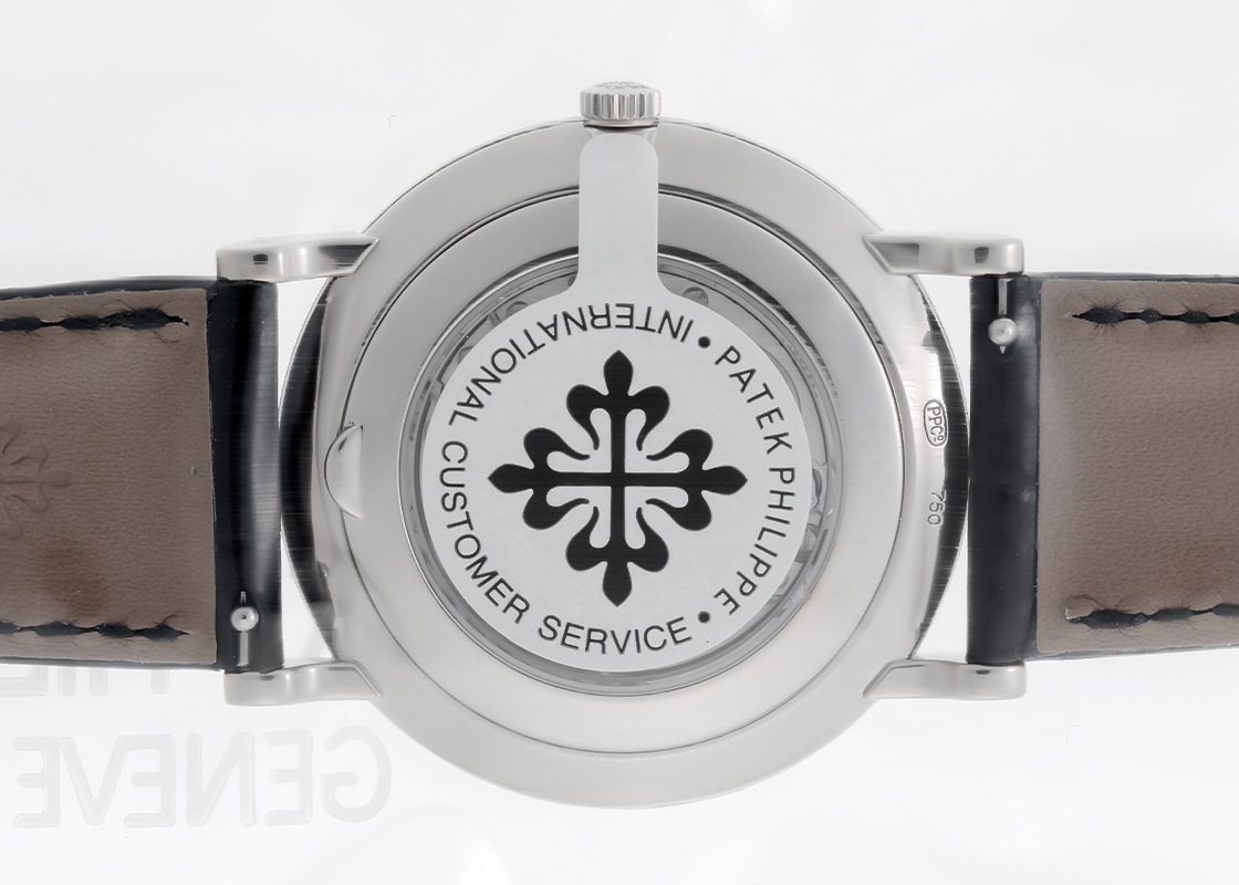 パテックフィリップ - カラトラバ | PATEK PHILIPPE | 5116G-001 | WG エナメル文字盤 手巻き レザー | 中古
