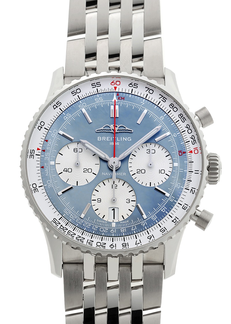 ブライトリング - ナビタイマー B01 クロノグラフ 41 ジャパン エディション | BREITLING | AB0139211C2A1(AB0139) | SS ブルーシェル文字盤 自動巻き ブレスレット | 未使用品