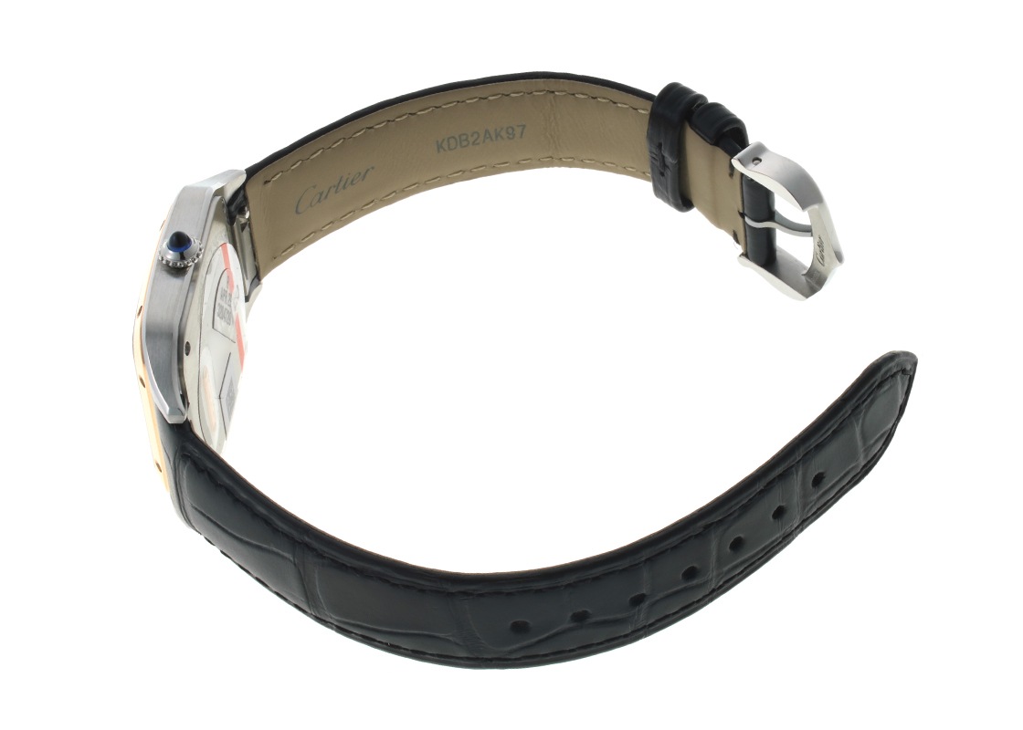 カルティエ - サントス デュモン SM | CARTIER | W2SA0038 | PG&SS シルバー文字盤 クォーツ レザー