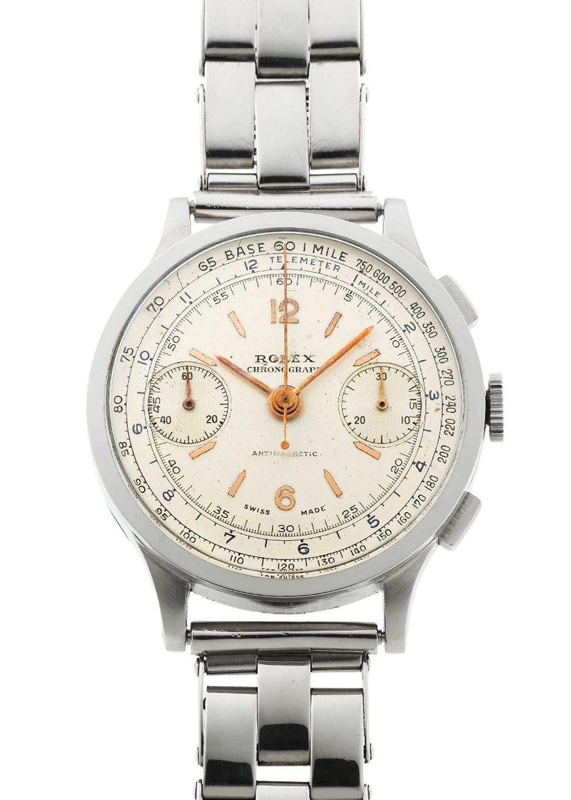 ロレックス - クロノグラフ【1945年製】 | ROLEX | 2508 | SS シルバー文字盤 手巻き ブレスレット | ヴィンテージ | 中古