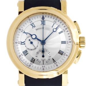 ブレゲ- マリーンII クロノグラフ | BREGUET | 5827BA/12/5ZU | YG シルバー文字盤 自動巻き ラバー