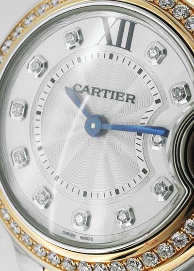 カルティエ - レディース バロンブルー | CARTIER | W3BB0025 | SM ベゼルダイヤモンド PG&SS シルバー文字盤 クォーツ ブレスレット |