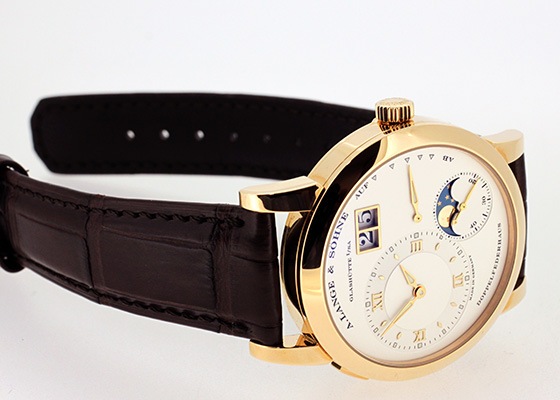 A.ランゲ&ゾーネ - ランゲ1 ムーンフェイズ | A.LANGE & SOHNE | 109.032(LS1094AD) | PG シルバー文字盤 手巻き レザー | 未使用品 |