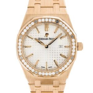 オーデマピゲ - レディース ロイヤルオーク ダイヤモンドベゼル | AUDEMARS PIGUET | 67651OR.ZZ.1261OR.01 | PG シルバー文字盤 クォーツ ブレスレット |