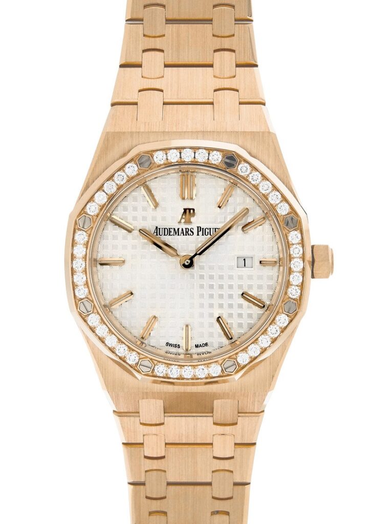 オーデマピゲ - レディース ロイヤルオーク ダイヤモンドベゼル | AUDEMARS PIGUET | 67651OR.ZZ.1261OR.01 | PG シルバー文字盤 クォーツ ブレスレット |