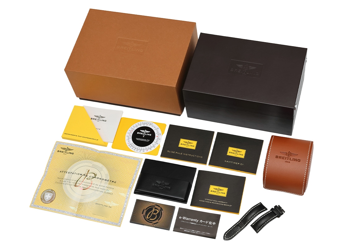 ブライトリング- ナビタイマー01 | BREITLING | RB012012/BA49(RB0120) | RG 黒/シルバー文字盤 自動巻き レザー | 中古