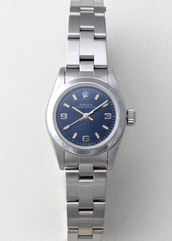 ロレックス - レディース オイスターパーペチュアル | ROLEX | 67180 | SS ブルー文字盤 自動巻き ブレスレット | 1996年製 | ヴィンテージ |