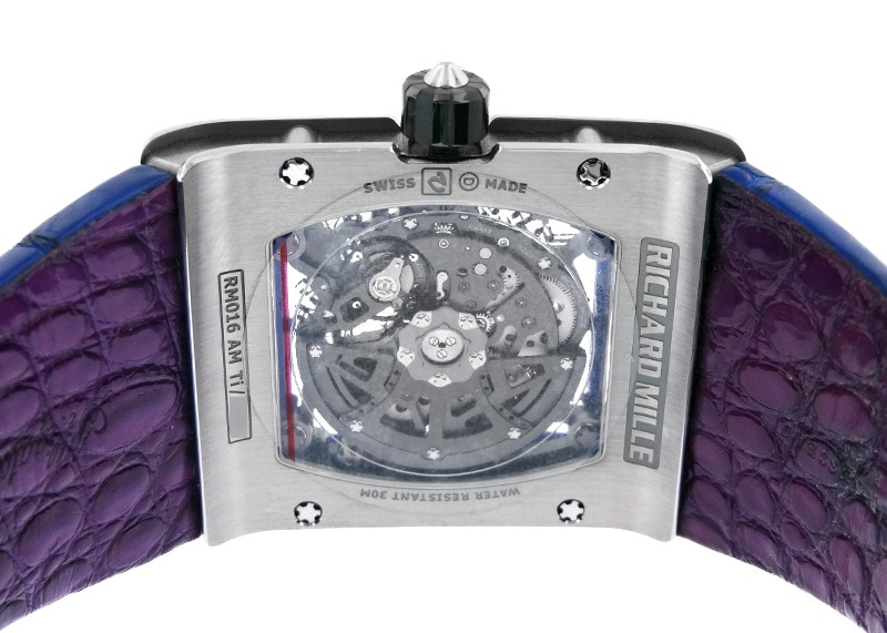 リシャールミル - オートマティック エクストラフラット | RICHARD MILLE | RM016 | TI スケルトン文字盤 自動巻き レザー | 中古 |