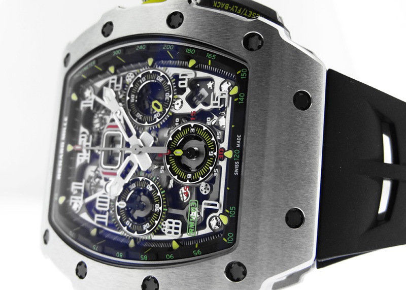 リシャールミル - オートマティック フライバック クロノグラフ | RICHARD MILLE | RM11-03 | TI スケルトン文字盤 自動巻き ラバー | 中古 |