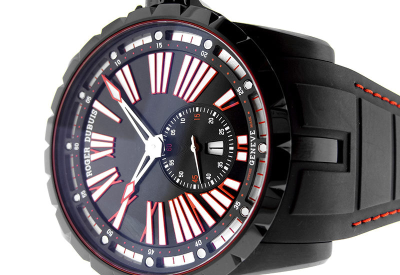 ロジェデュブイ - エクスカリバー エッセンシャル | ROGER DUBUIS | DBEX0567 | TI(DLC) 黒文字盤 自動巻き ラバー| 委託品 | 中古 |