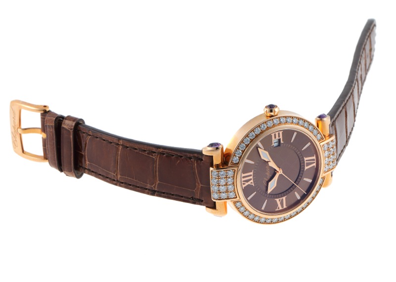 ショパール - インペリアーレ | CHOPARD | 384221-5011 | PG ブラウン文字盤 クォーツ レザー | 委託品 | 未使用品 |