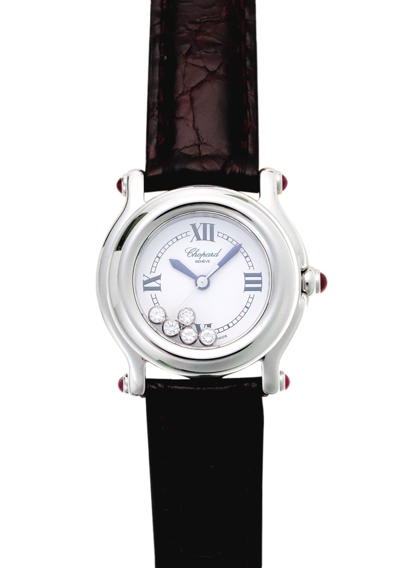 ショパール - ハッピースポーツ | CHOPARD | 27/8245-21 | SS 白文字盤 クォーツ レザー | 中古 |