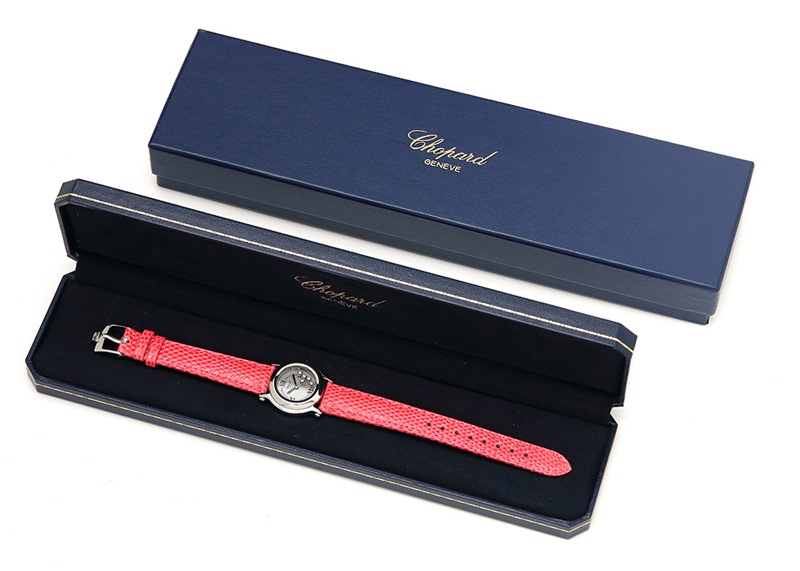ショパール - ハッピースポーツ 5pave | CHOPARD | 27/8245/23 | SS 白文字盤 クオーツ レザー | 中古 |
