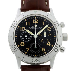ブレゲ - アエロナバル 初期 金リューズ | BREGUET | 3800ST/92/3W6 | SS 黒文字盤 自動巻き レザー | 中古 |