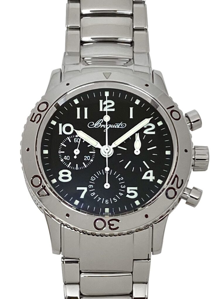 ブレゲ - アエロナバル | BREGUET | 3800ST/92/SW9 | SS 黒文字盤 自動巻き ブレスレット | 中古