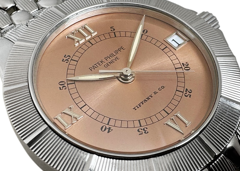パテックフィリップ - ネプチューン Tiffany Wネーム | PATEK PHILIPPE | 5080/1A-001 | SS ピンク文字盤 自動巻き ブレスレット | 委託品 | 中古