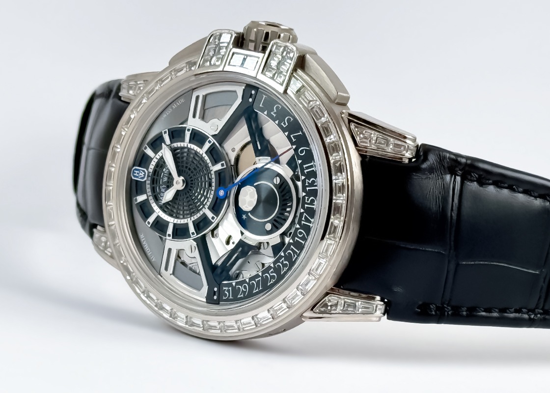 ハリーウィンストン - オーシャン ムーンフェイズ オートマティック 20本限定 | HARRY WINSTON | OCEAMP42WW001 | WG スケルトン文字盤 自動巻き レザー | 委託品 | 中古