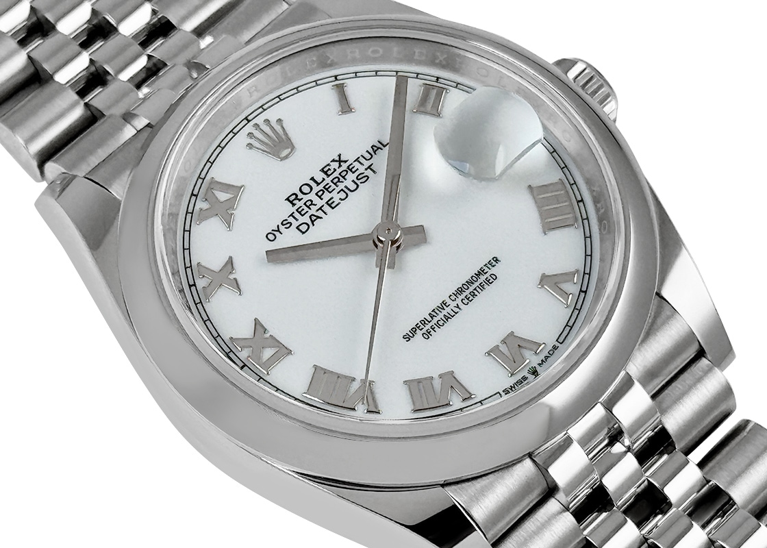 ロレックス - オイスター パーペチュアル デイトジャスト36 | ROLEX | 126200 | SS 白/ローマ文字盤 自動巻き ブレスレット | 中古