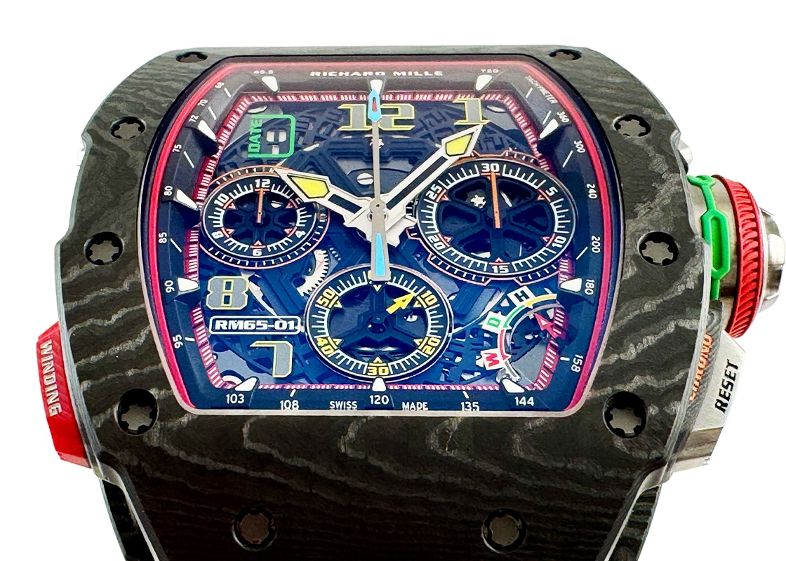 リシャールミル - オートマティック スプリットセコンド クロノグラフ | RICHARD MILLE | RM65-01 | カーボン/TPT スケルトン文字盤 自動巻き ラバー | 委託品 | 中古