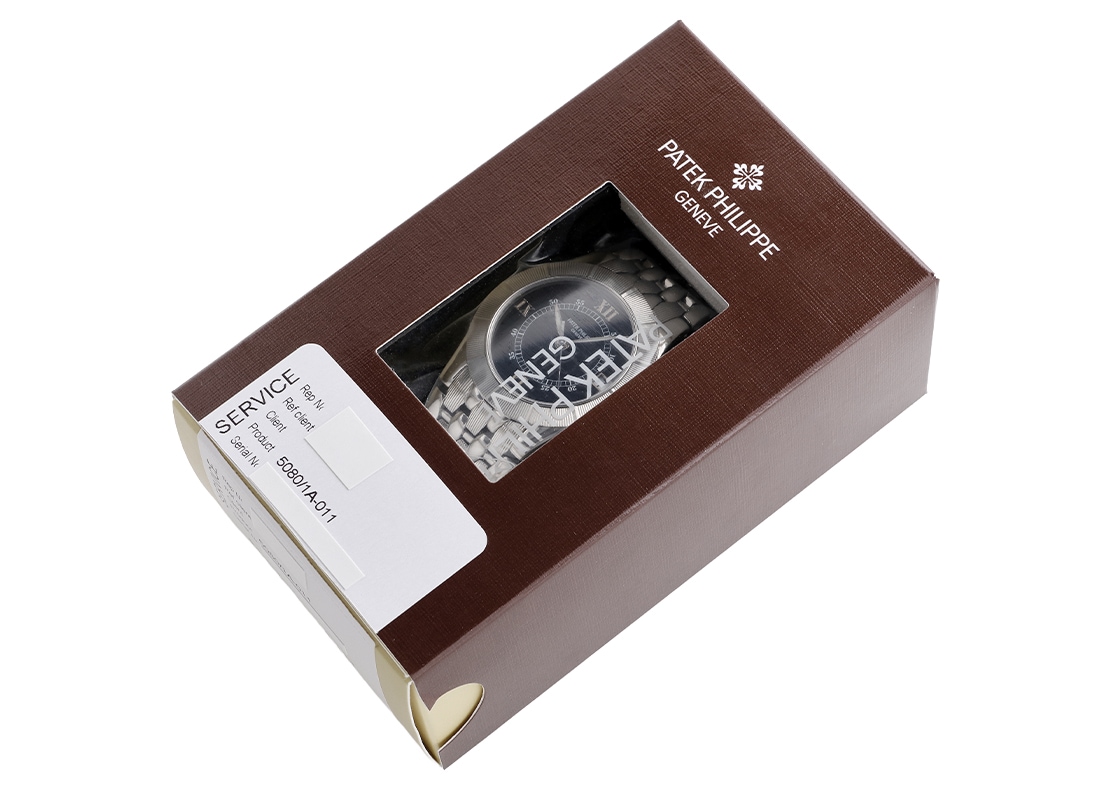 パテックフィリップ - ネプチューン | PATEK PHILIPPE | 5080/1A | SS 黒文字盤 自動巻き ブレスレット | レストア