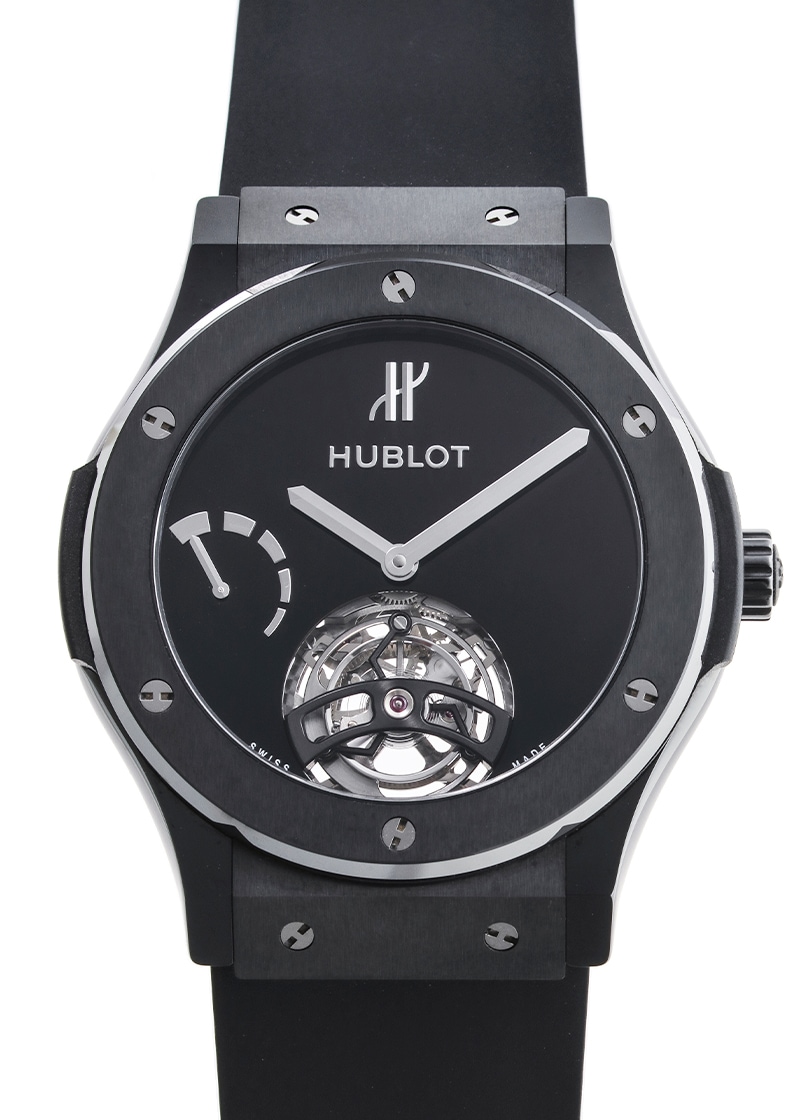 ウブロ - クラシックフュージョン トゥールビヨン YOSHIDAスペシャル18本限定 | HUBLOT | 505.CM.1470.RX.MYOS | CE 黒文字盤 手巻き ラバー | 委託品 | 中古
