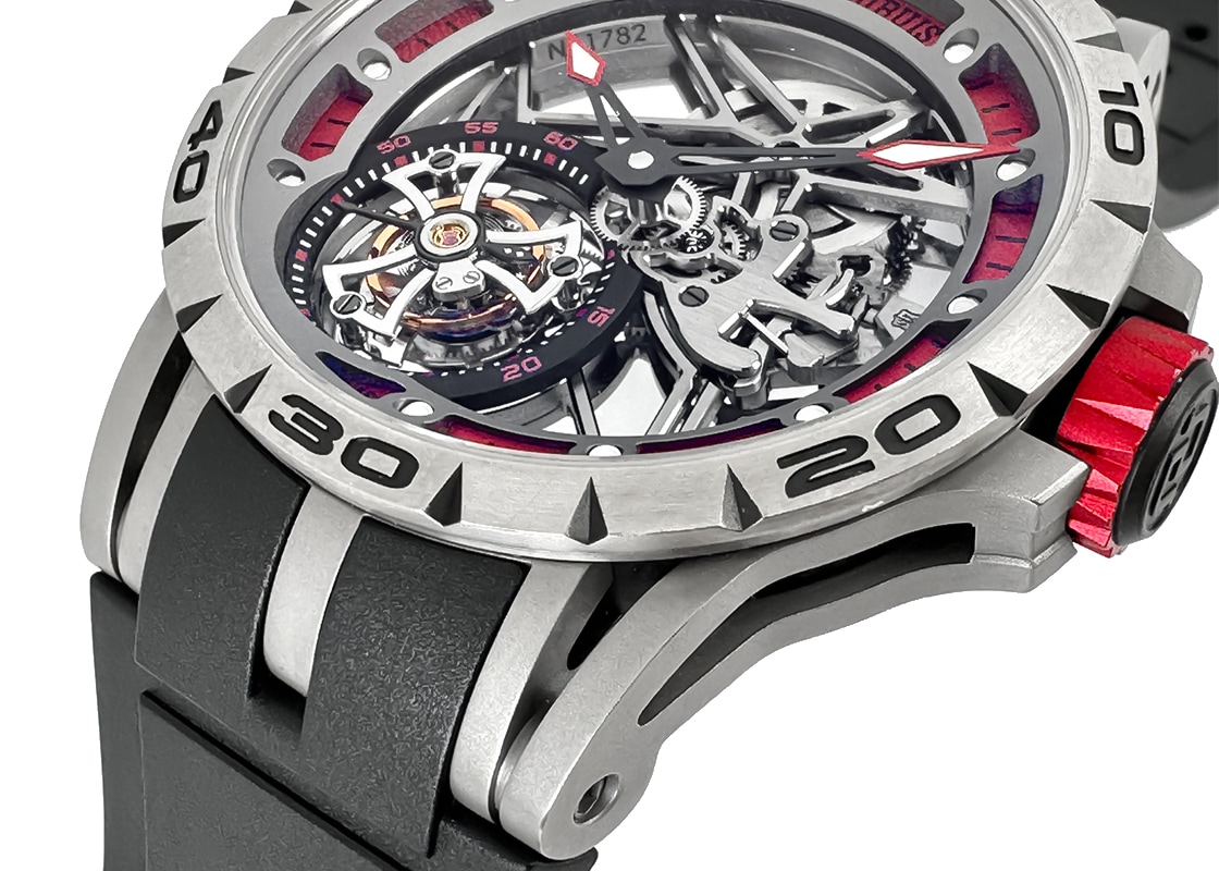ロジェデュブイ - エクスカリバー スパイダー モノトゥールビヨン 88本限定 | ROGER DUBUIS | DBEX0545 | TI(DLC) スケルトン文字盤 手巻き ラバー | 委託品 | 中古