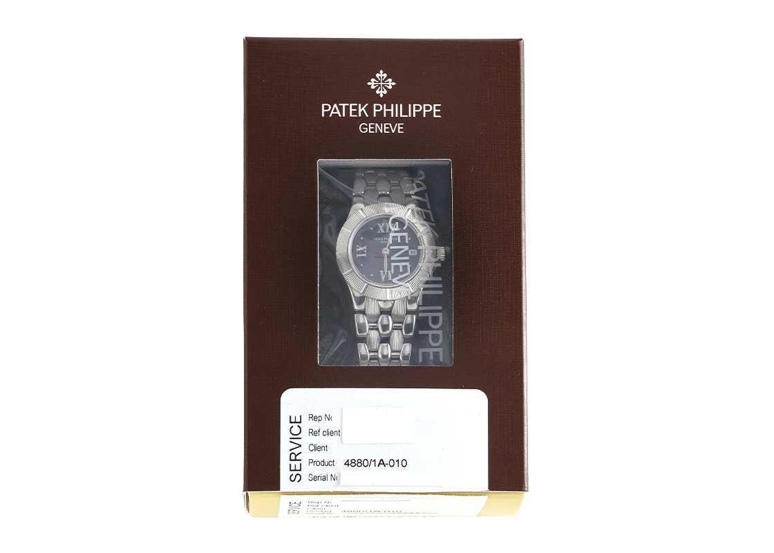 パテックフィリップ - ネプチューン | PATEK PHILIPPE | 4880/1A-010 | SS 黒文字盤 クォーツ ブレスレット | レストア