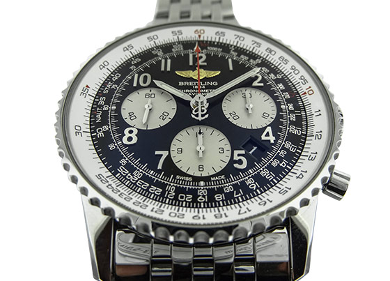 ブライトリング- ナビタイマー01 | BREITLING | A022B02NP(AB0120) | SS 黒&シルバー文字盤 自動巻き ブレスレット | 中古 |