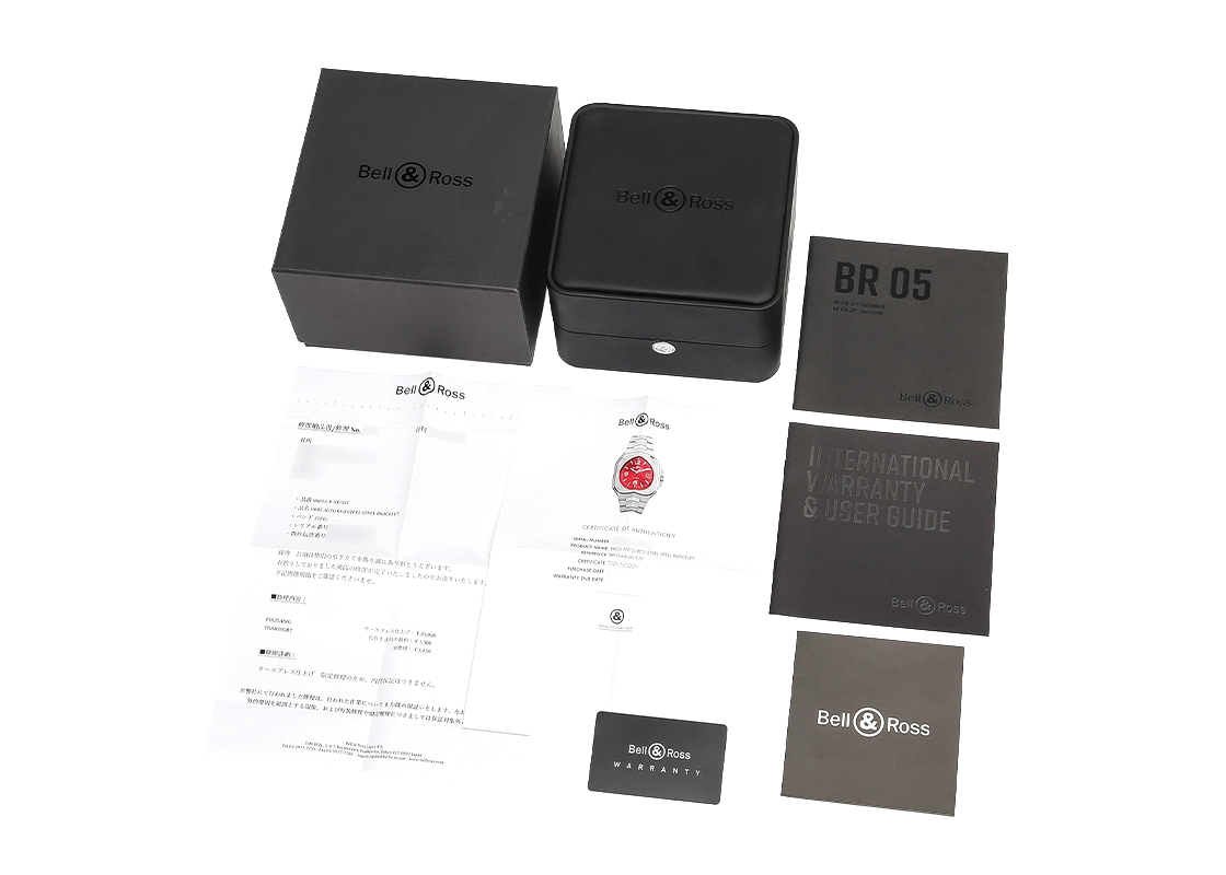 ベル&ロス - BR 05 Red Steel 日本99本限定 | BELL&ROSS | BR05A-R-ST/SST | SS レッド文字盤 自動巻き ブレスレット | 中古