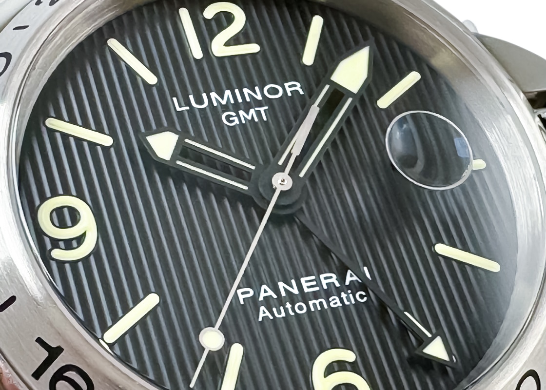 オフィチーネパネライ - ルミノール GMT | OFFICINE PANERAI | PAM00029 | SS 黒文字盤 自動巻き レザー | 中古