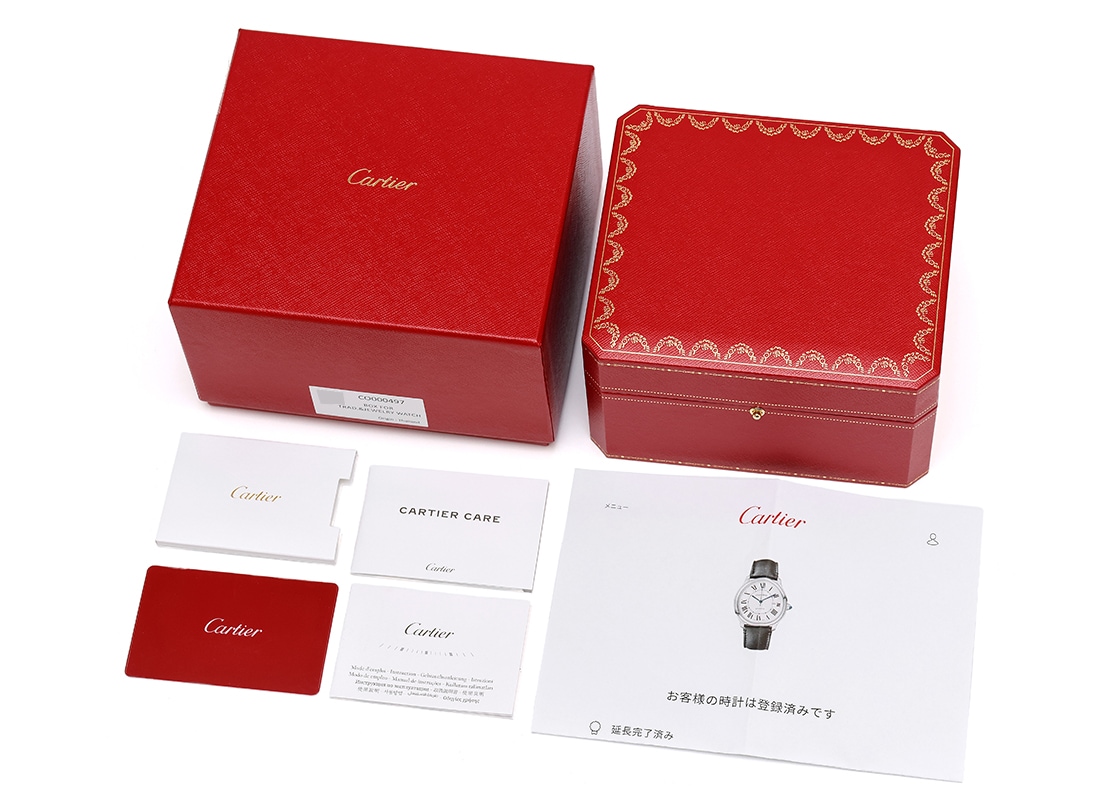 カルティエ - ロンド マスト ドゥ カルティエ | CARTIER | WSRN0032 | SS シルバー文字盤 自動巻き レザー | 未使用品