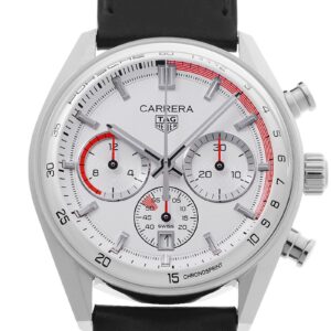 タグホイヤー - カレラ クロノスプリント×ポルシェ | TAG HEUER | CBS2011.FC6529 | SS シルバー文字盤 自動巻き レザー | 未使用品