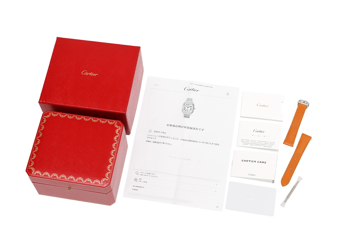 カルティエ - サントス ドゥ カルティエ MM | CARTIER | WSSA0029 | SS シルバー文字盤 自動巻き ブレスレット | 中古