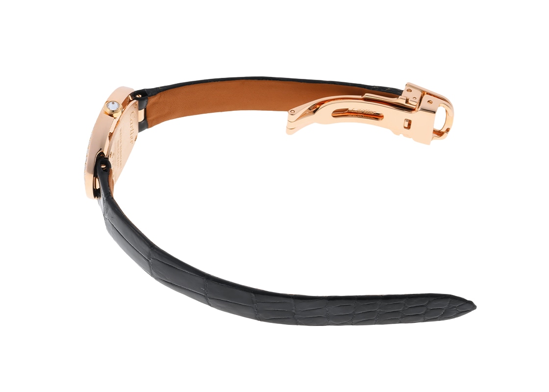 カルティエ - ベニュワール SM ベゼルダイヤ | CARTIER | WB520004 | PG シルバー文字盤 クォーツ レザー | 中古