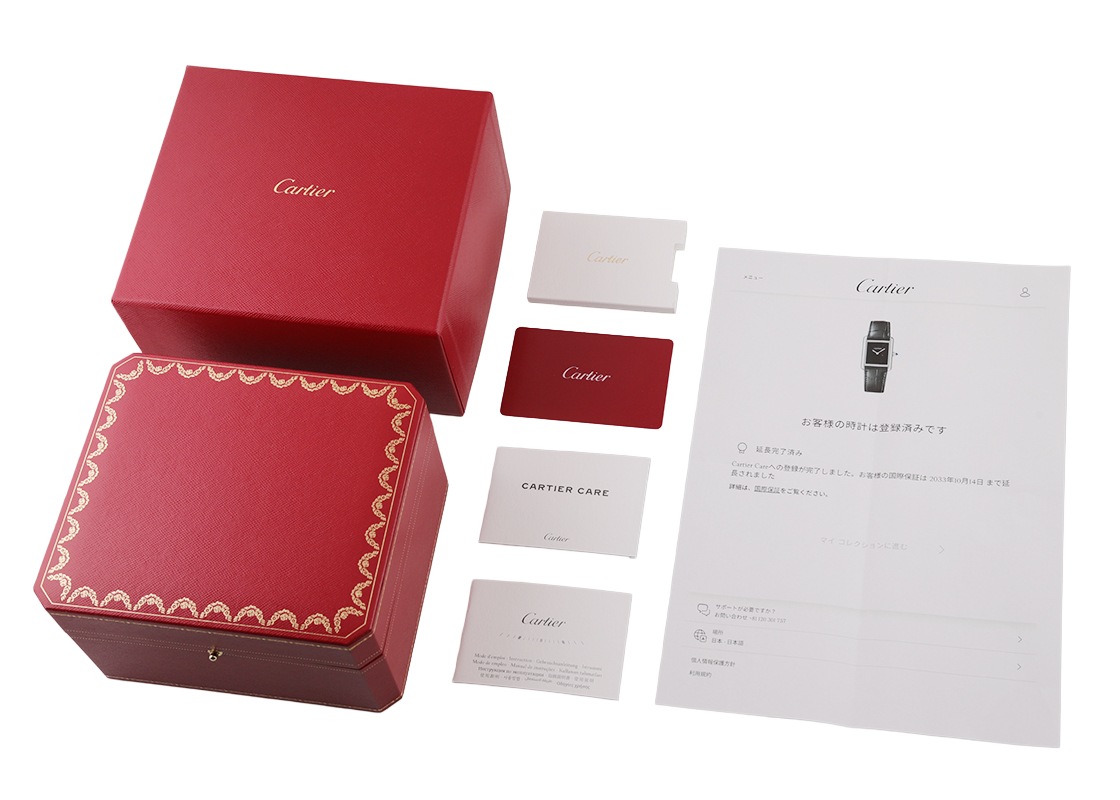 カルティエ - タンクマスト LM | CARTIER | WSTA0072 | SS 黒文字盤 クォーツ レザー | 中古