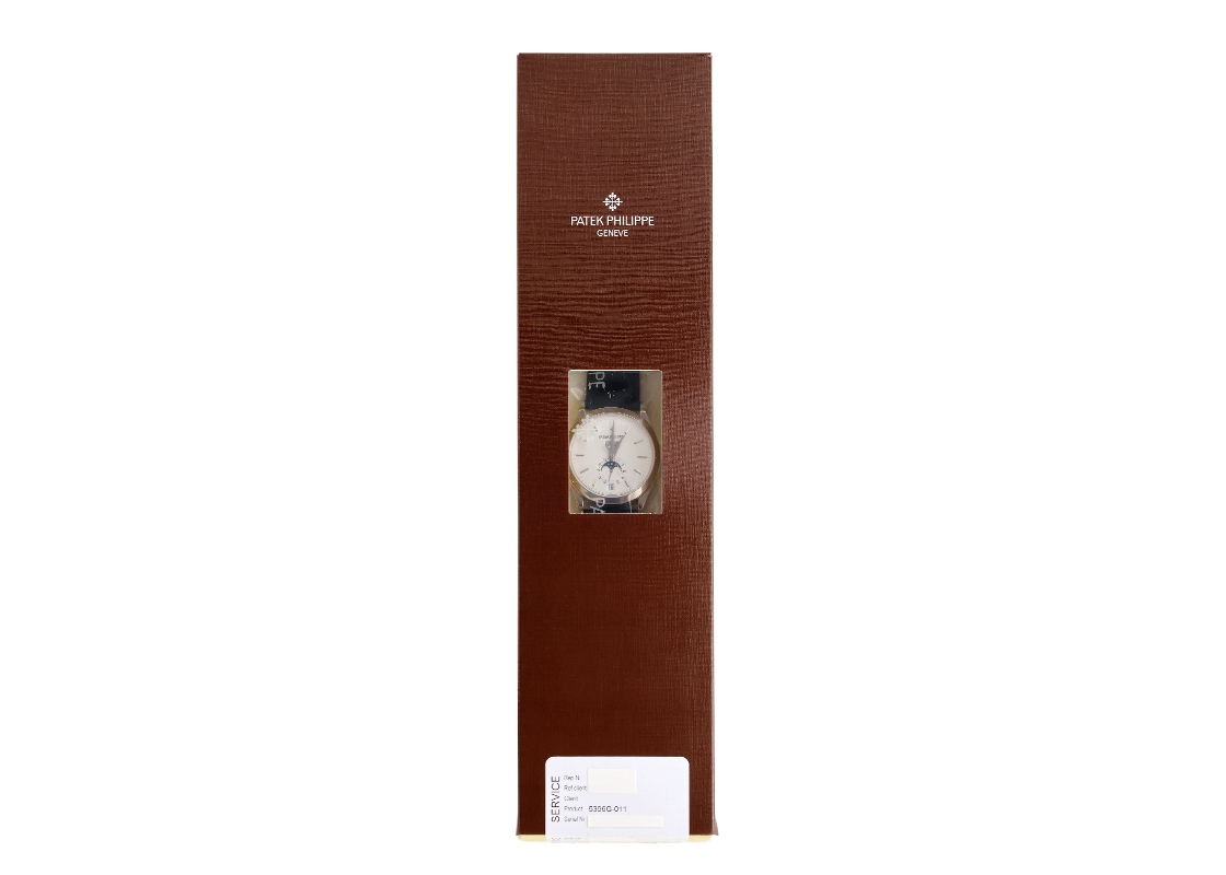 パテックフィリップ - アニュアルカレンダー ムーンフェイズ | PATEK PHILIPPE | 5396G-011 | WG シルバー文字盤 自動巻き レザー | 中古