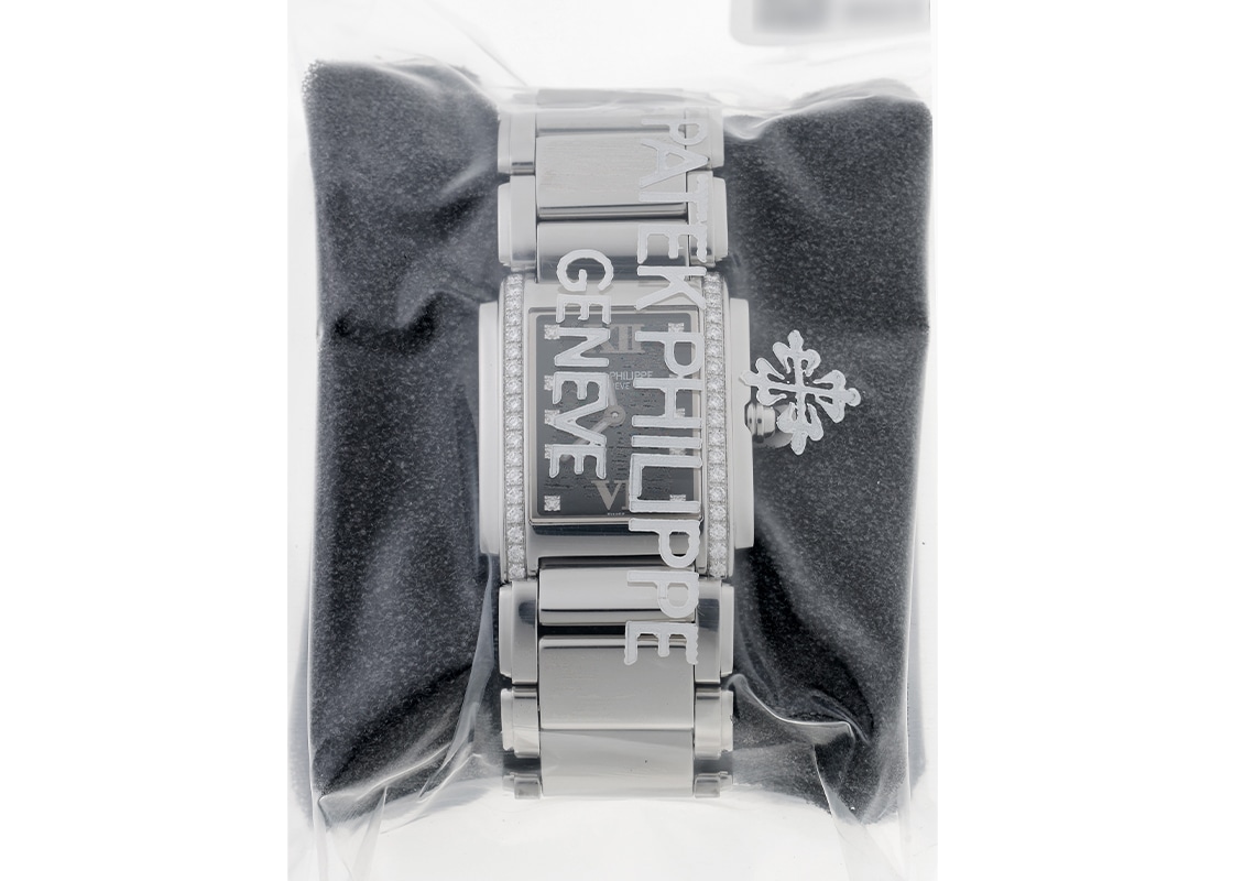 パテックフィリップ - Twenty-4 | PATEK PHILIPPE | 4910/10A-001 | SS 黒文字盤 クォーツ ブレスレット | 中古
