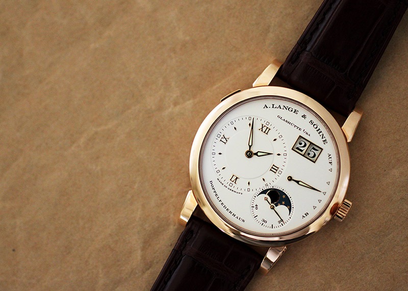 A.ランゲ&ゾーネ - ランゲ1 ムーンフェイズ | A.LANGE & SOHNE | 109.032(LS1094AD) | PG シルバー文字盤 手巻き レザー | 未使用品 |