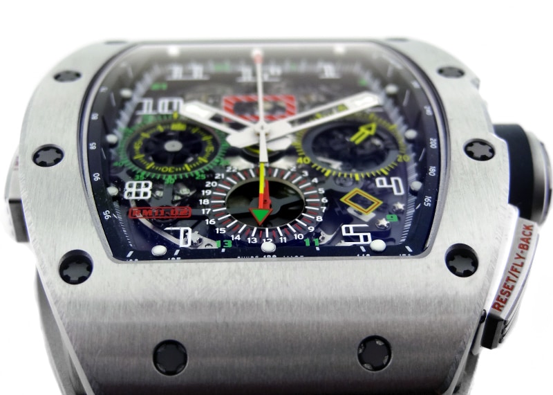 リシャールミル - オートマティック フライバッククロノグラフ デュアルタイムゾーン | RICHARD MILLE | RM11-02 | TI スケルトン文字盤 自動巻き ラバー | 中古 |
