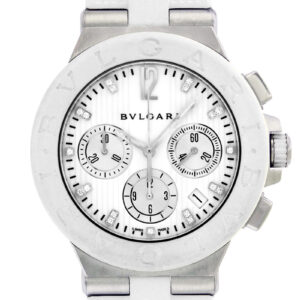 ブルガリ - ディアゴノクロノグラフ | BVLGARI | DG40WSWVDCH/11 | SS 白文字盤 自動巻き ラバー | 委託品 | 中古 |
