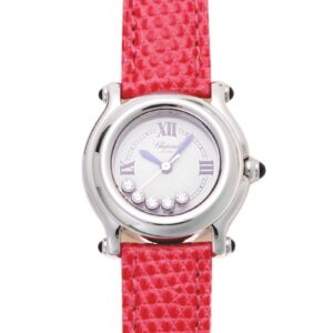 ショパール - ハッピースポーツ 5pave | CHOPARD | 27/8245/23 | SS 白文字盤 クオーツ レザー | 中古 |