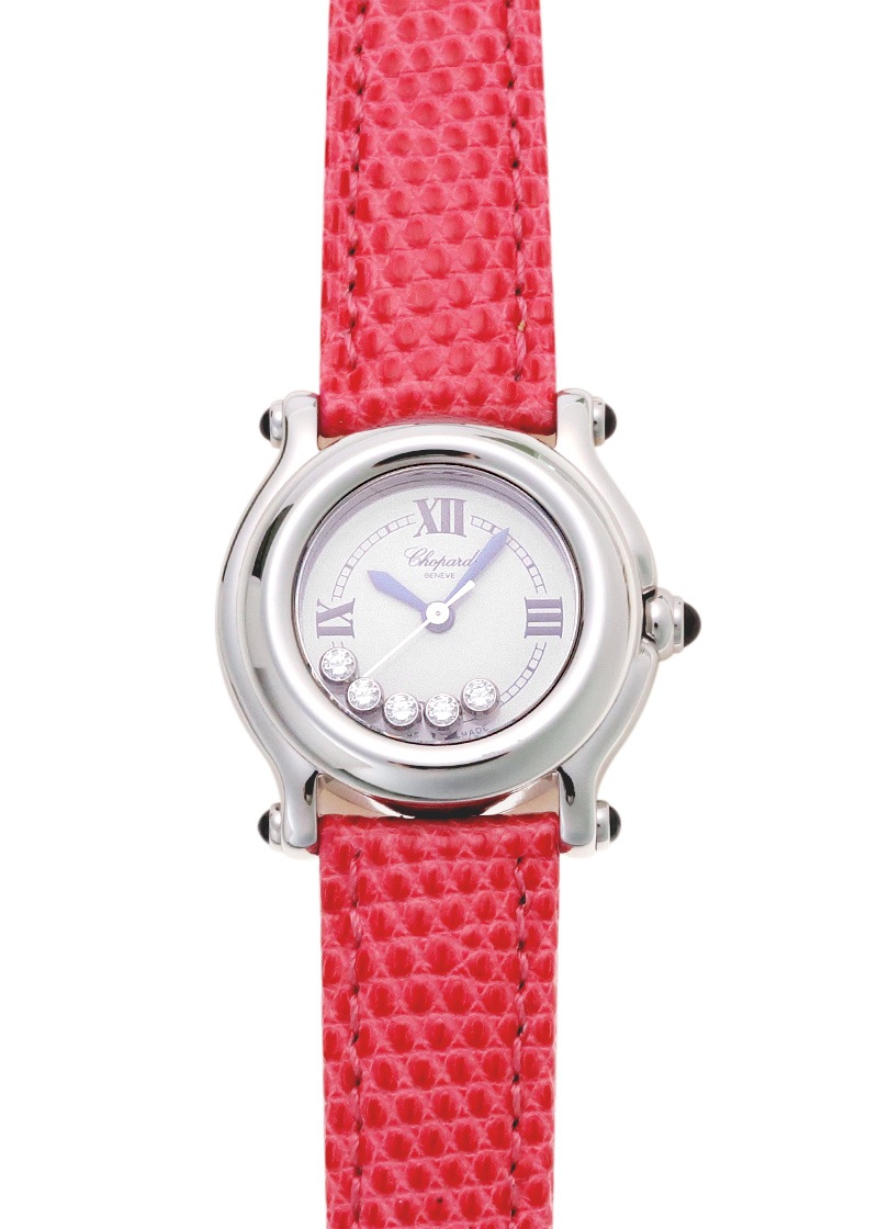 ショパール - ハッピースポーツ 5pave | CHOPARD | 27/8245/23 | SS 白文字盤 クオーツ レザー | 中古 |