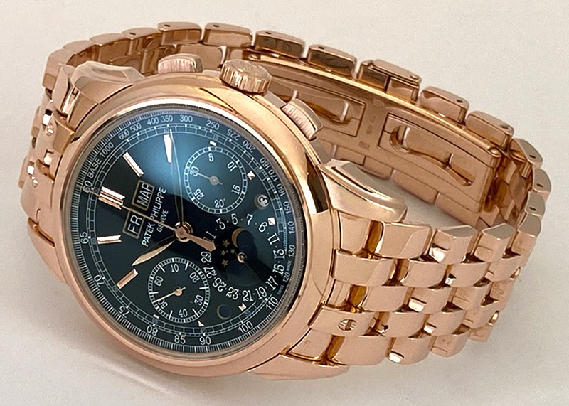 パテックフィリップ - パーペチュアルカレンダー クロノグラフ | PATEK PHILIPPE | 5270/1R-001 | RG 黒文字盤 手巻き ブレスレット | 委託品 | 未使用品 |