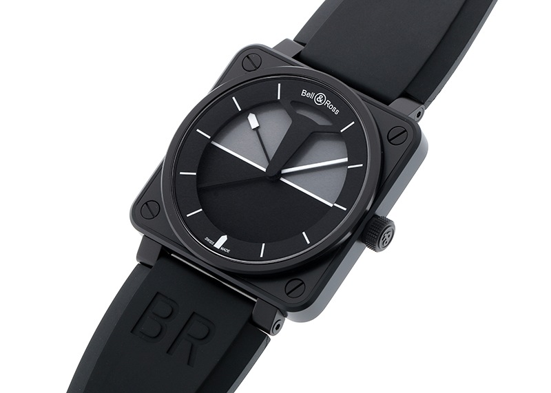 ベル&ロス - BR01 ホライゾン 999本限定 | BELL & ROSS | BR01-92 HORIZON-R | PVD 黒文字盤 自動巻き レザー | 未使用品