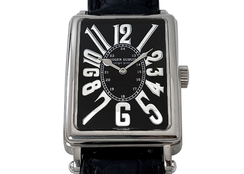 ロジェデュブイ - マッチモア | ROGER DUBUIS | M25 18 0 | WG 黒文字盤 手巻き レザー | 中古