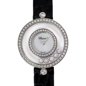 ショパール - ハッピーダイヤモンド | CHOPARD | 203957-1214 | WG シェル文字盤 クォーツ レザー | 委託品 | 中古