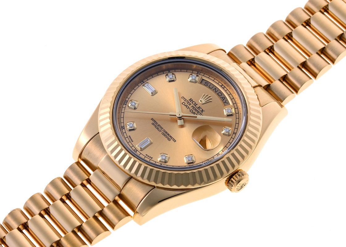 ロレックス - オイスター パーペチュアル デイデイトII | ROLEX | 218238A | YG シャンパン文字盤 自動巻き ブレスレット | 中古