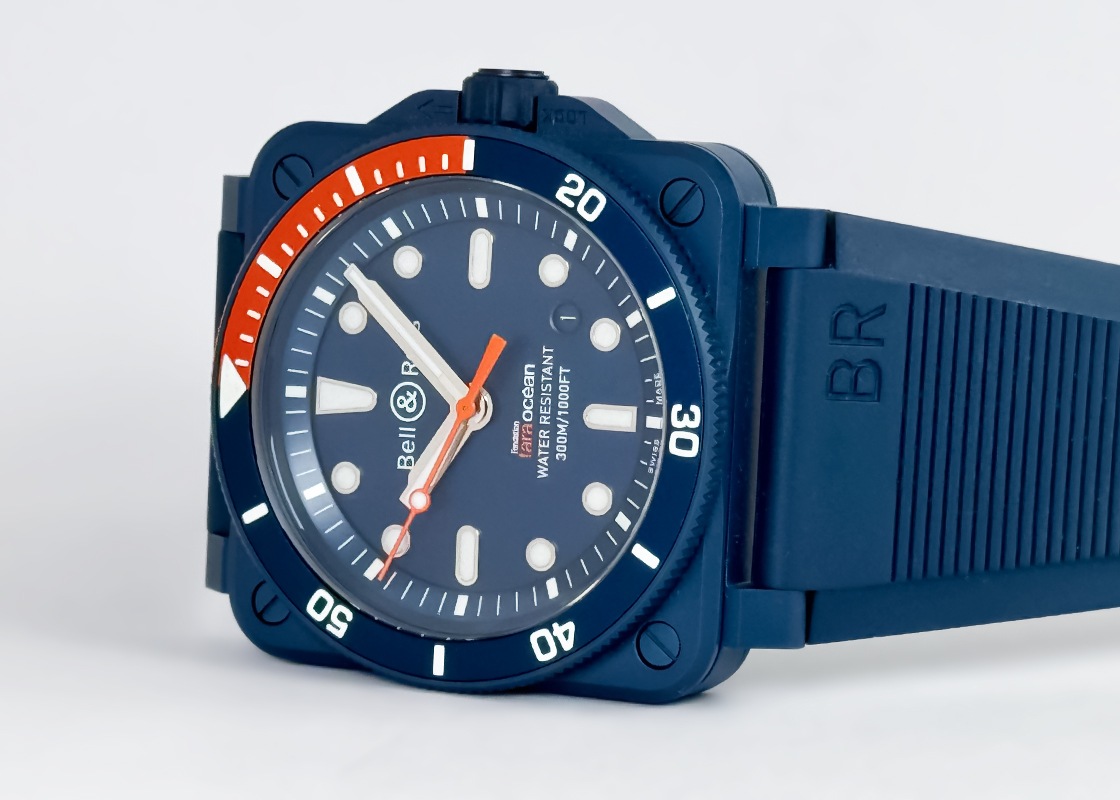 ベル&ロス - BR-03 ダイバー タラ 999本限定 | BELL & ROSS | BR0392-D-TR-CE/SRB | CE ブルー文字盤 自動巻き ラバー | 中古