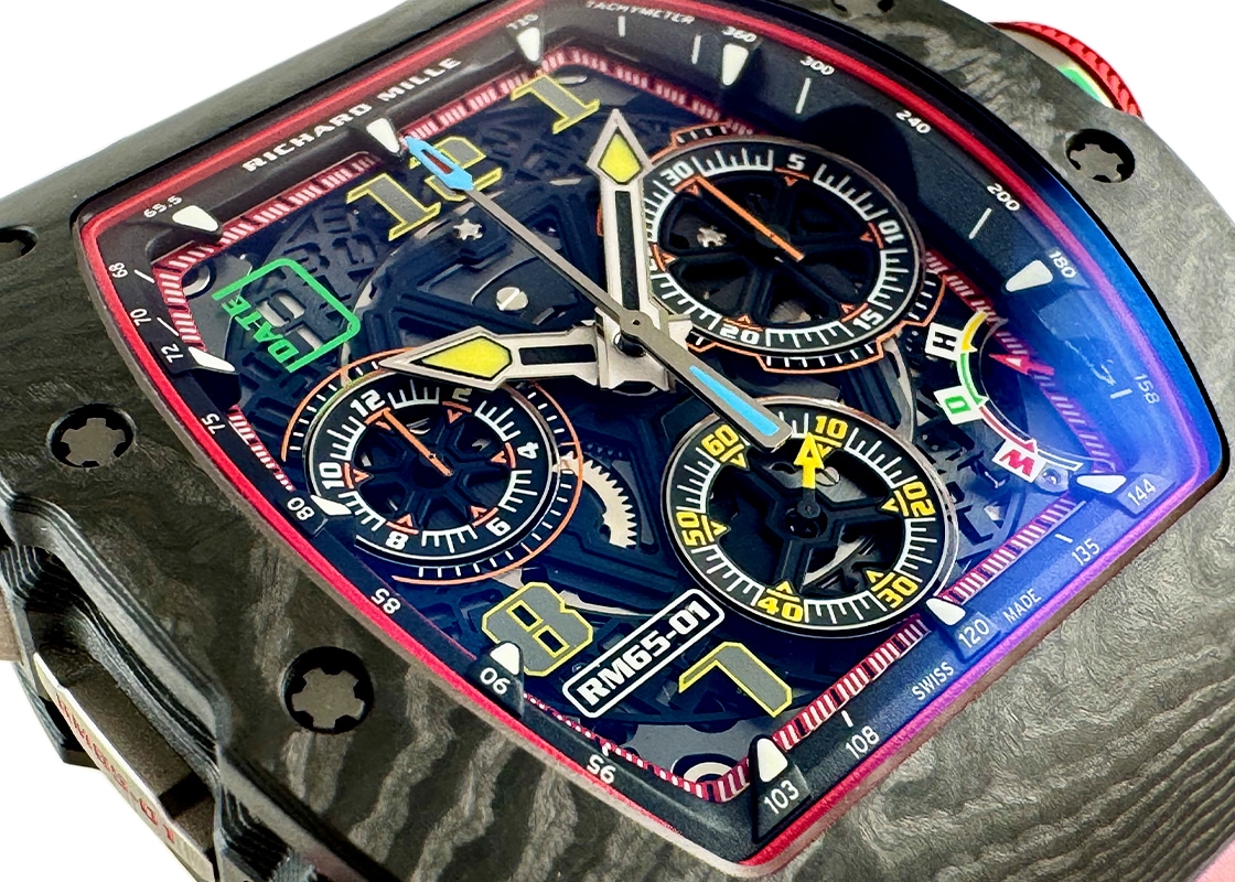 リシャールミル - オートマティック スプリットセコンド クロノグラフ | RICHARD MILLE | RM65-01 | カーボン/TPT スケルトン文字盤 自動巻き ラバー | 委託品 | 中古